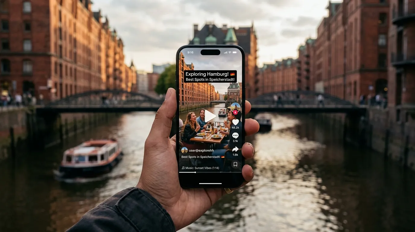 Vertical Reel auf Smartphone für Social Media und LinkedIn Kampagnen
